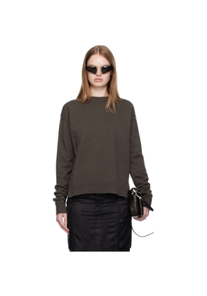 Rick Owens Gray Concordians Round Neck Sweater