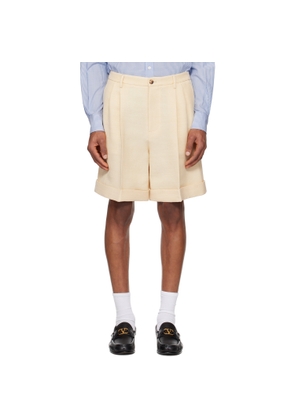 Valentino Beige Rolled Cuff Shorts