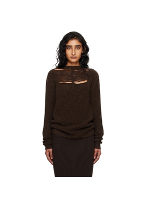 Rick Owens Brown Concordians LS Sweater