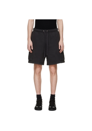 SKIMS Black Heavyweight Fleece Cargo Shorts
