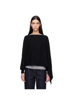 Jil Sander Black Cape One Sleeve Sweater