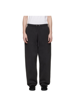 SKIMS Black Heavyweight Fleece Straight-Leg Sweatpants