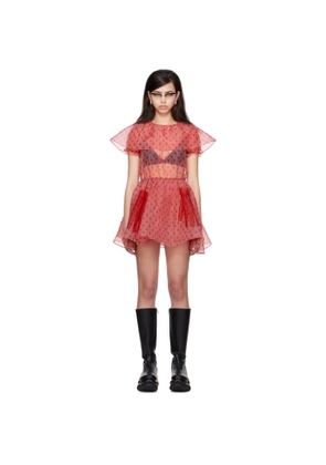 I'm Sorry by Petra Collins SSENSE Exclusive Red JennyFax Edition Tulle Minidress