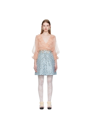 Valentino Pink & Blue Sequin Minidress