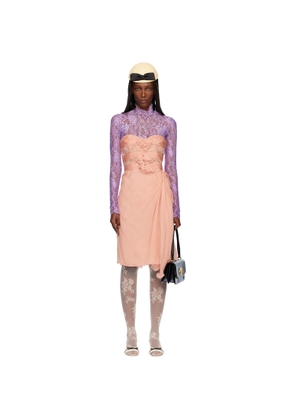 Valentino Pink Crepponne Chiffon Midi Dress