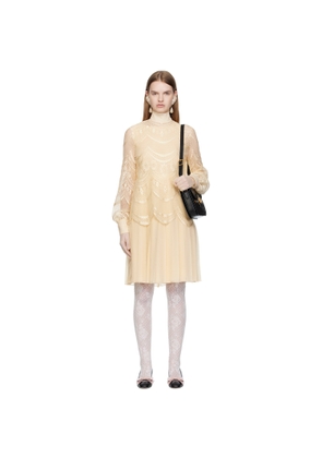 Valentino Beige Layered Midi Dress