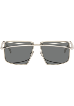 Prada Eyewear Silver Square Metal Sunglasses