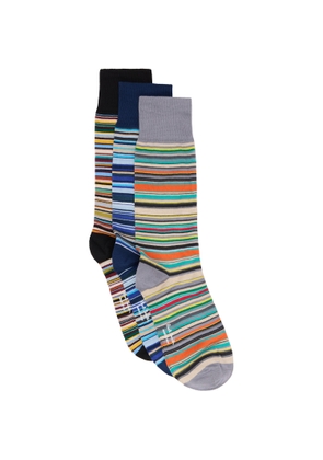 Paul Smith Three-Pack Multicolor 'Signature Stripe' Socks