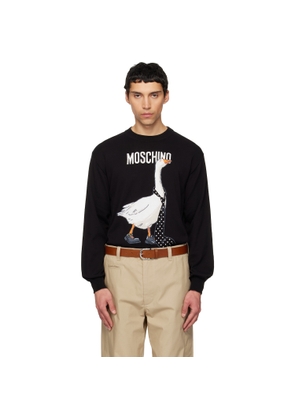 Moschino Black Archive Goose Sweater