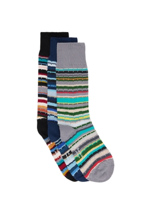 Paul Smith Three-Pack Multicolor Cable Socks
