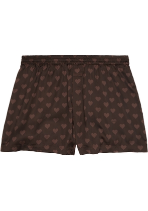 SKIMS Brown Sleep Sateen Boxers
