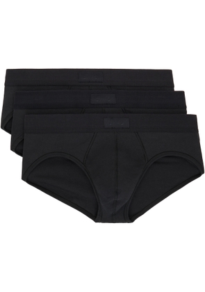 SKIMS Three-Pack Black SKIMS Cotton Briefs