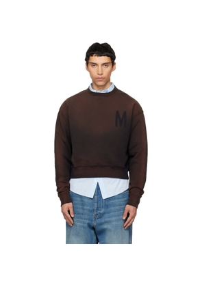Moschino Brown 'M' Logo Sweatshirt