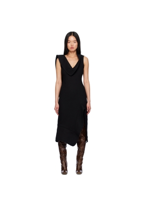 Bottega Veneta Black Structured Midi Dress