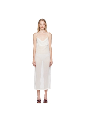 Bottega Veneta White Cowl Neck Maxi Dress
