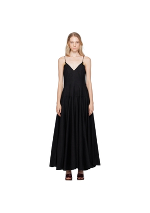 Bottega Veneta Black Metal Drops Maxi Dress