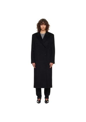 Loulou de Saison Black Rosco Double Breasted Long Coat