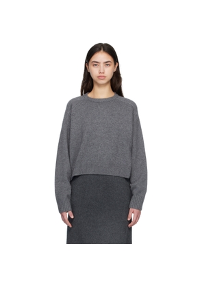 Loulou de Saison Gray BRUZZI LDS Cropped Sweater
