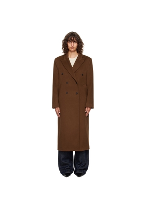 Loulou de Saison Brown Rosco Double Breasted Long Coat
