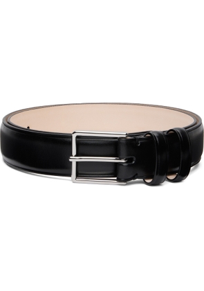 Paul Smith Black Leather Double Keeper Classic Suit Belt