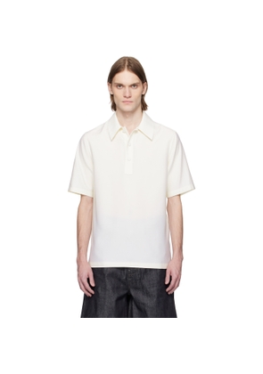 Jil Sander Off-White Virgin Wool Polo
