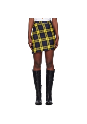 Vivienne Westwood Navy & Yellow Infinity Miniskirt