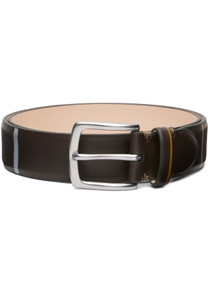 Paul Smith Brown Brushstroke Stripe Belt