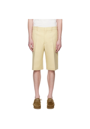 Jil Sander Beige Wool Canvas Shorts