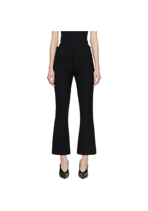 Courrèges Black Heritage Cropped Bootcut Trousers
