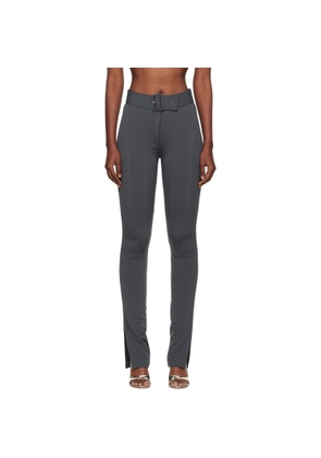 Courrèges Gray Buckle Tech Jersey Leggings