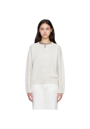 Loulou de Saison Gray AIDAR LDS Wool Cashmere Cardigan