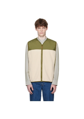 A.P.C. Khaki & Off-White Marty Vest