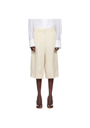 Stella McCartney Off-White Linen Culotte Shorts