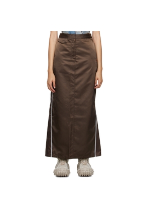 OPEN YY Brown Two-Pocket Maxi Skirt