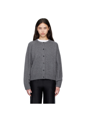 Loulou de Saison Gray AIDAR LDS Wool Cashmere Cardigan