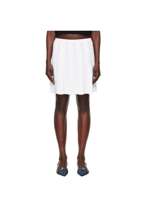 Givenchy White Pleated Monogram 72 Jacquard Miniskirt