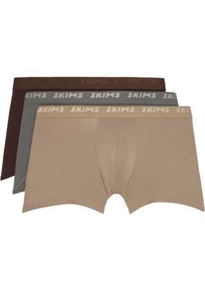 SKIMS Three-Pack Multicolor SKIMS Stretch 3 Boxer Briefs