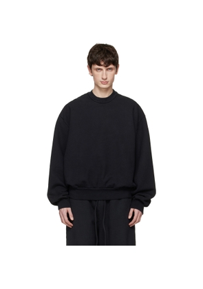 Fear of God Black Sunfaded Classic Half Raglan Sweatshirt