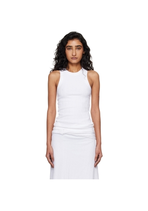 Victoria Beckham White Rib Tank Top