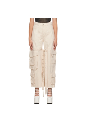 Marques Almeida Beige Multipocket Jeans