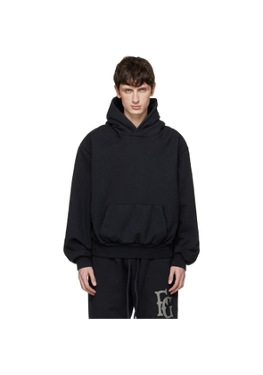 Fear of God Black Sunfaded Classic Half Raglan Pocket Hoodie
