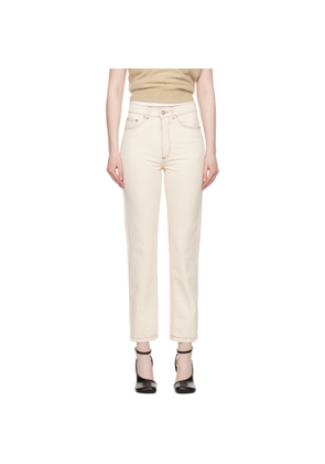 AMI Paris Beige Classic Fit Jeans