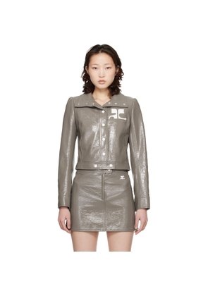 Courrèges Gray Reedition Vinyl Jacket