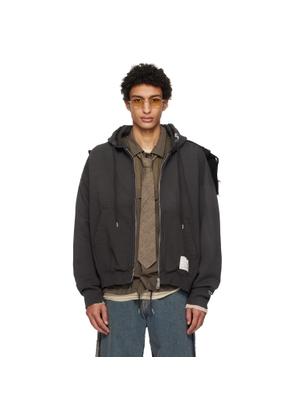 Maison MIHARA YASUHIRO Black Pullover Combined Hoodie