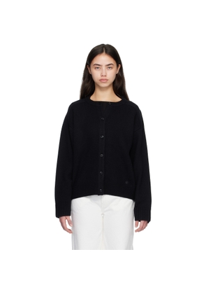 Loulou de Saison Black AIDAR LDS Wool Cashmere Cardigan