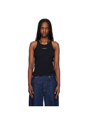 Maison Kitsuné Black 'Maison Kitsuné Paris' Ribbed Tank Top