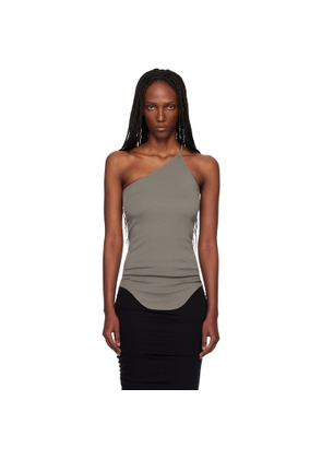 Rick Owens Khaki Temple One Shoulder Top