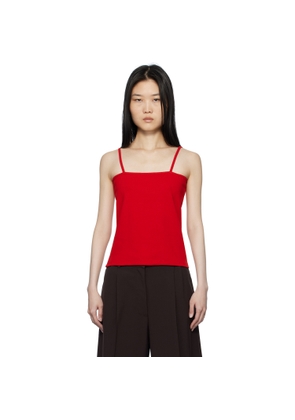 LE17SEPTEMBRE Red Square Neck Tank Top