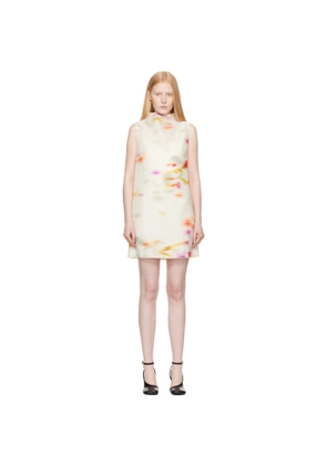 Ferragamo Off-White Blossom Flower Reversible Minidress