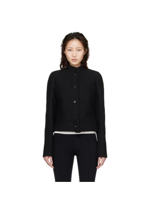 Courrèges Black Buckle Heritage Tweed Jacket